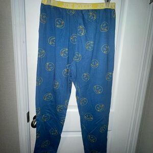 Joe Boxer Blue Pajama Bottoms with Smiley Faces